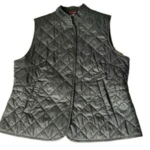 GAP Black Quilted Vest Women's XL
